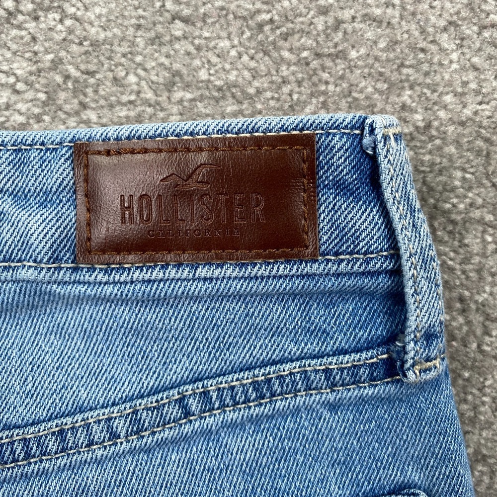 Hollister Ultra High Rise Patches Distressed Mom‎ Jeans Women's Size 0R Blue - Picture 11 of 12